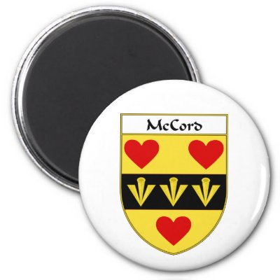 McCord Coat of ArmsFamily Crest fridge magnets