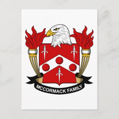 Mccormack Family Crest. Our shop offers McCormack Family Crest t-shirts, mugs, hats, and other gifts for those interested in genealogy and heraldry. Show off your heritage!