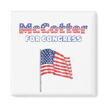 McCotter for Congress Patriotic American Flag Refrigerator Magnets
