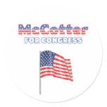 McCotter for Congress Patriotic American Flag Round Sticker