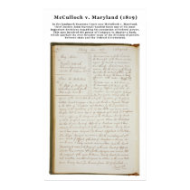 McCulloch v. Maryland, 17 U.S. 316 (1819) Poster