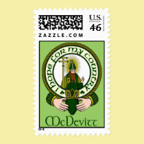 McDevitt Clan Motto Postage Stamps stamps