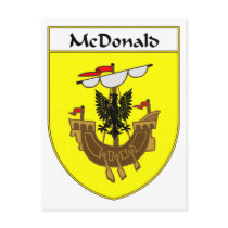 McDonald Coat of Arms/Family Crest postcards by NameGame McDonald Coat of Arms/Family Crest postcards