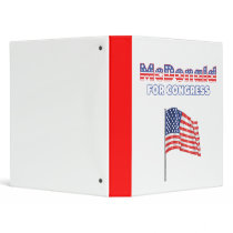McDonald for Congress Patriotic American Flag Vinyl Binders