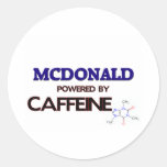 Mcdonald powered by caffeine sticker