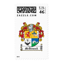 McDonnell Family Crest Postage Stamp