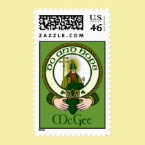 McGee Clan Motto Postage Stamps stamps