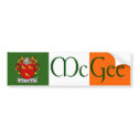 McGee Coat of Arms Bumper Sticker bumper stickers