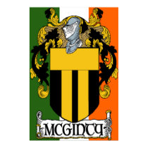 McGinty Coat of Arms Irish Flag Print by irishcountry McGinty Coat of Arms Irish Flag Print
