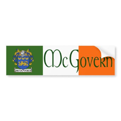 McGovern Coat of Arms Bumper Sticker by irishcountry