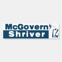 McGovern Shriver 1972 Bumper Stickers