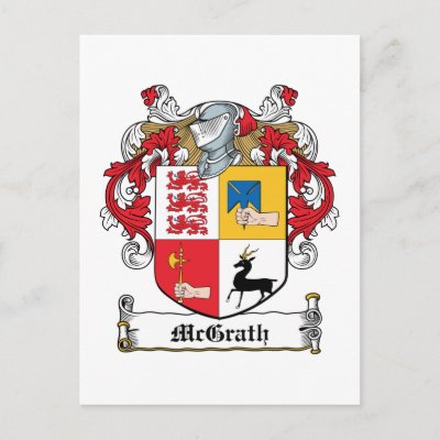 mcgrath Family Crest Post Card by coatsofarms