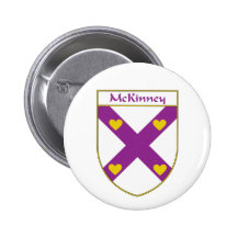McKinney Coat of Arms/Family Crest Pinback Button