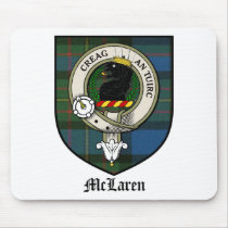 McLaren Clan Crest Badge Tartan Mouse Mat