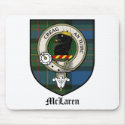 McLaren Clan Crest Badge Tartan mousepads by clan_badges McLaren Clan Crest Badge Tartan mousepads