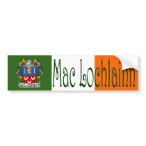 McLaughlin Clan Irish/English Flag Bumper Sticker bumper stickers by irishcountry McLaughlin Clan Irish/English Flag Bumper Sticker bumper stickers