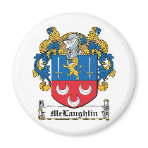 McLaughlin Family Crest Refrigerator Magnets
