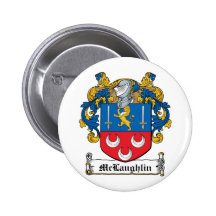 McLaughlin Family Crest Pinback Button