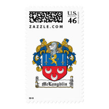McLaughlin Family Crest Postage Stamp