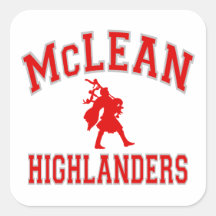 McLean Highlanders Square Stickers
