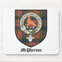 McPherson Clan Crest Badge Tartan mousepads