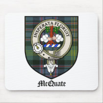 McQuate Clan Crest Badge Tartan mousepads