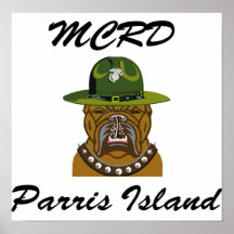 MCRD Parris Island Devil Dog Print