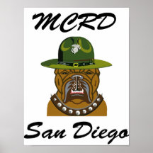 MCRD San Diego Devil Dog Print