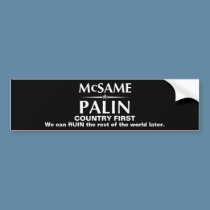 McSame/Palin - Anti-McCain Bumper Sticker bumper stickers by evarmy98x McSame/Palin - Anti-McCain Bumper Sticker bumper stickers
