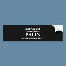 McSame/Palin - Anti-McCain Bumper Sticker bumper stickers by evarmy98x McSame/Palin - Anti-McCain Bumper Sticker bumper stickers