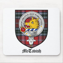 McTavish Clan Crest Badge Tartan mousepads