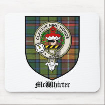 McWhirter Clan Crest Badge Tartan mousepads