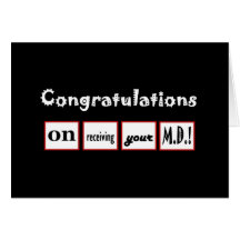 MD Degree - CUSTOM NAME Congratulations - Greeting Card