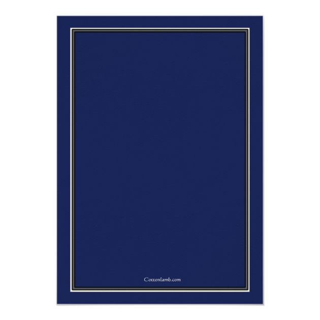 MD Graduation Invitation Navy Blue