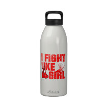 MDS I Fight Like A Girl (Grunge) Water Bottles