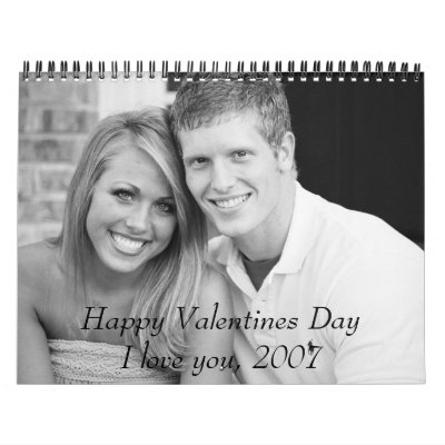 me and bobo first date bw, Happy Valentines Day... Wall Calendar by JennaGiddens