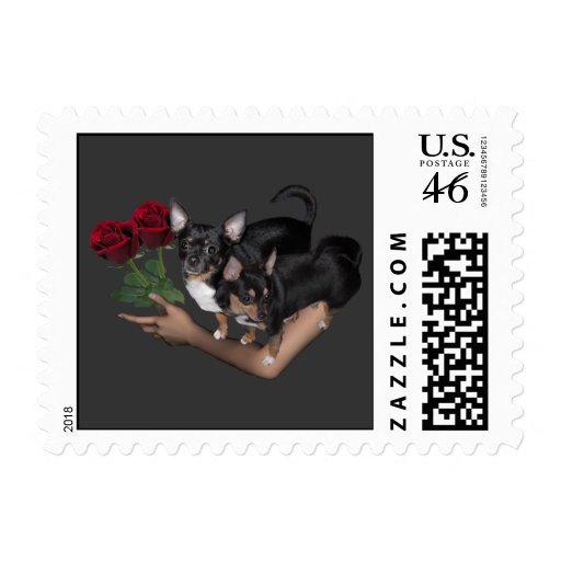 ME Angel Chihuahua Roses Postage