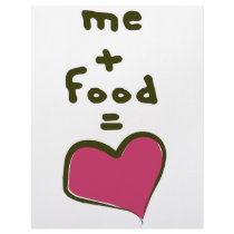 Me + Food = Love Personalized Letterhead