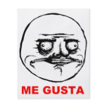 Me Gusta Rage Face Meme flyers
