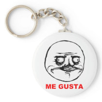 Me Gusta Rage Face Meme Keychain