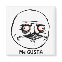 Me Gusta raging comic face Fridge Magnets