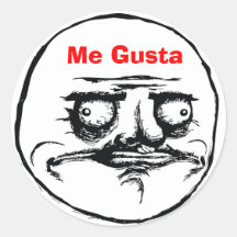 Me Gusta Round Stickers