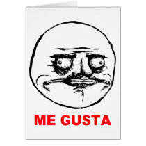 Me Gusta (text) Greeting Card