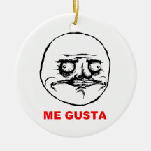 Me Gusta (text) Christmas Ornament