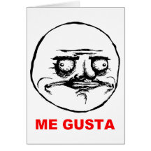 Me Gusta (text) Greeting Card