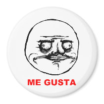 Me Gusta (text) Fridge Magnets