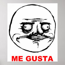 Me Gusta (text) Posters