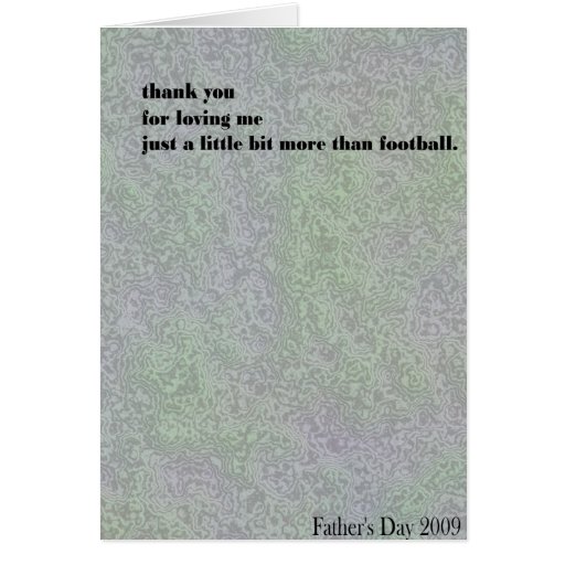 me or football? Card