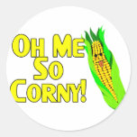 Me So Corny Round Sticker
