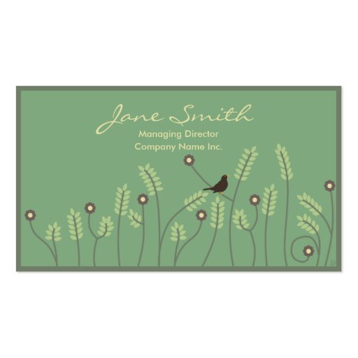 Meadow, business card template (front side)